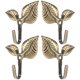 thumbnail image 5 of ganchos de pared de hierro forjado rústico con forma de hoja, decorativos, de metal., 5 of 5