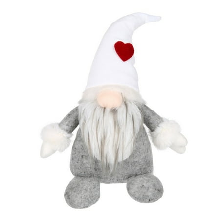 Scandinavian Christmas Foods Mancro Swedish Santa Gnome Plush, Handmade Scandinavian Tomte Nordic Nisse Sockerbit Elf Dwarf Home Household Ornaments, Christmas Santa Decoration,White ()