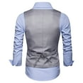 thumbnail image 2 of GHSOHS Men's Suit Vest Slim Fit Business Formal Dress Waistcoat Vest with Pocket Large Size Solid Wedding Jacket Tuxedo Vests(Grey,XXL), 2 of 3