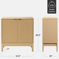 thumbnail image 2 of Best Choice Products 2-Door Reeded Storage Cabinet w/ Soft-Close Doors, Multipurpose Accent Furniture - Natural, 2 of 9