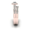thumbnail image 2 of 1ct TDW Diamond 14K Rose Gold Halo Bridal Set, 2 of 4