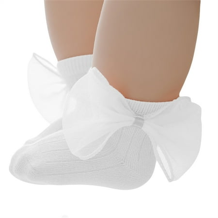 

Genuiskids Infant Baby Girls Socks with Bow Cute Baby Princess Dress Socks for Toddler Clothing Accessory