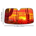 thumbnail image 6 of Awypu Cactus Sunset Desert Windscreen Sun Visor Protector Blocks UV Prevent Your Car from Sun Heat & Glare for Vehicle SUV Truck 51.18*27.59 in, 6 of 7