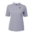 thumbnail image 2 of Women's Cutter & Buck  Navy UIC Flames DryTec Virtue Eco Pique Stripe Recycled Polo, 2 of 3