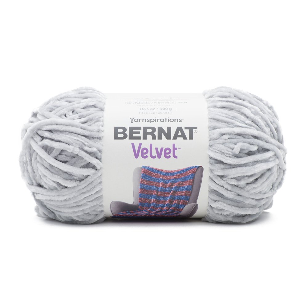 Bernat Velvet Yarn, (300g/10.5oz), Misty Gray