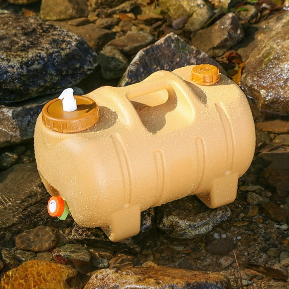 Contenedor de agua con grifo, tanque de almacenamiento de agua de 20 L con dispensador de jabón, cubo de transporte para acampar, lavado de manos,