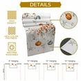 thumbnail image 5 of ERUNPONLY Orange Blue Pumpkins Fall Table Runner - 60 Inch Long Coastal Starfish Eucalyptus Leaves Cotton Linen Blended Dress Scarves Farmhouse Table Runner for Kitchen Dining, Coffee Table, 13"x60", 5 of 8