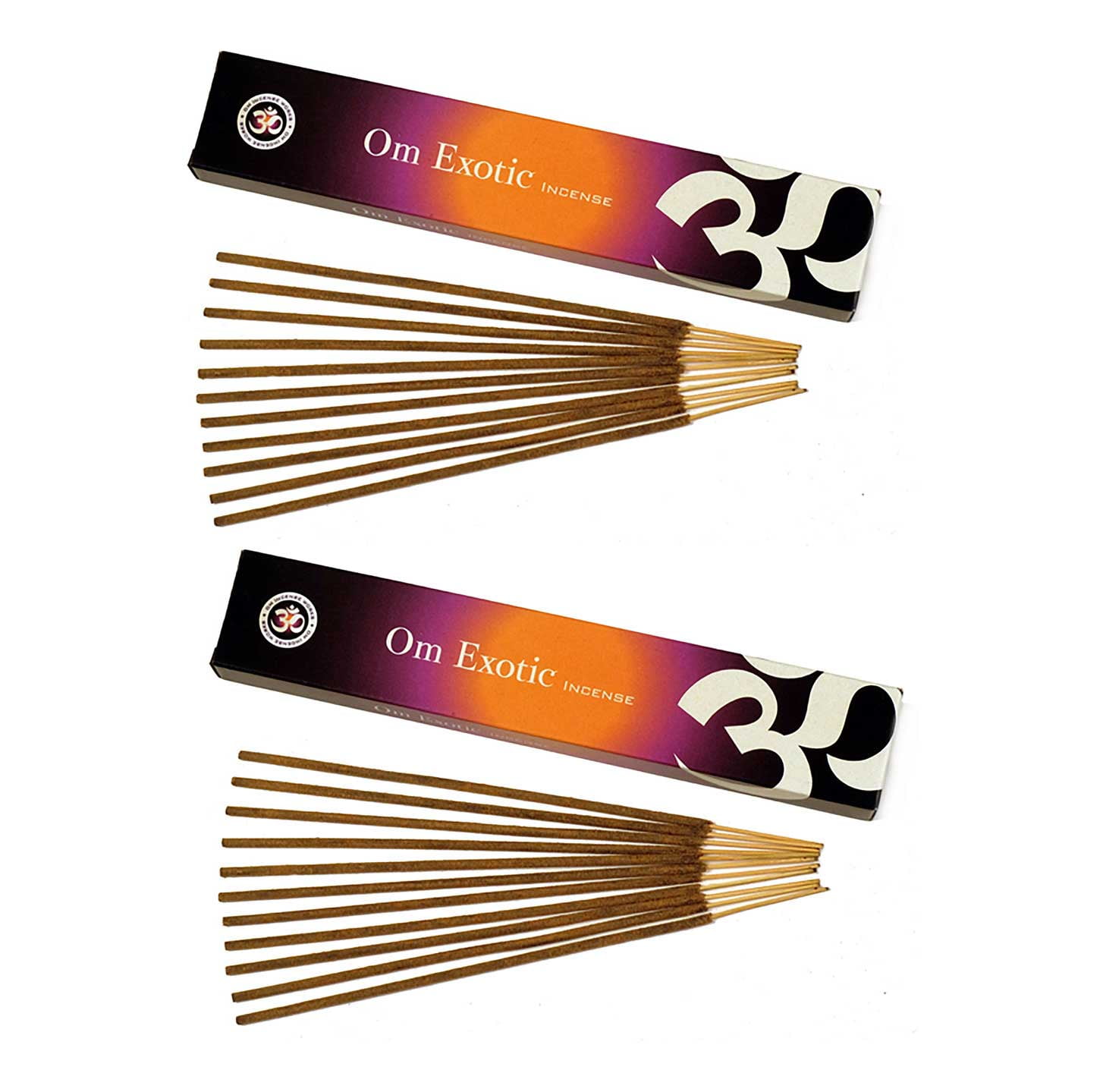 Om Incense Works Natural Fragrance Incense Sticks 2 Pack (15 grams per