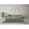 thumbnail image 3 of Ahgly Company Indoor Rectangle Oriental Light Blue Traditional Area Rugs, 2' x 4', 3 of 4