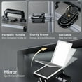thumbnail image 4 of Makeup Train Case Makeup Case Organizer Portable Cosmetic Box Storage with 2 Trays Mirror Locking with Keys Make Up Travel Case Nail Kits Traveling Makeup Box Iron Grey, 4 of 8