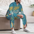thumbnail image 7 of Bingfone Men's Pajama Set 2 Piece Loungewear PJs, Long Sleeve with Pajama Pants- Happy Easter-X-Large, 7 of 7