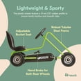 thumbnail image 4 of Hauck Lightning Ride On Pedal Go Kart portátil de juguete con asiento ergonómico ajustable, freno de mano y manejo afilado para niños y niñas, verde, 4 of 5