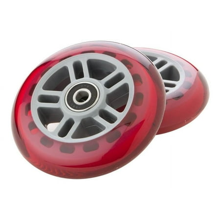 Razor A Scooter Urethane 98mm Wheels w/ Bearings - Red | 134932-RD (Set of 2)