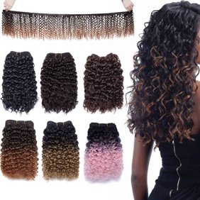 S Noilite 8 Inch Weave Hair Extension Afro Kinky Curly Weft Hair
