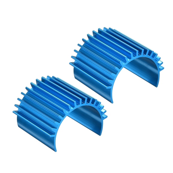 2Pcs Aluminum Electric Engine Motor Heatsink Fins Cooling Blue For RC 380 390 Size Brushed Brushless RC Car Accessories