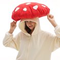 thumbnail image 4 of Unisex Adult Mushroom Onesie One Piece Pajamas Animal Christmas Costume Homewear Sleepwear for Women men, 4 of 8