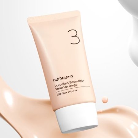 2個セット numbuzin ナンバーズイン 3番ノーファンデ陶器肌トーンアップクリーム SPF50+PA++++ 50ml 日焼け止め 化粧下地 韓国コスメ 正規品