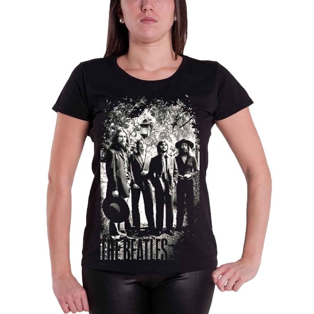 The Beatles - Camiseta Tittenhurst Lamppost Aluminio para Mujer (Negro)