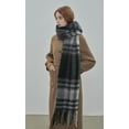 thumbnail image 2 of CoCopeaunts Women Long Plaid Blanket Chunky Scarf Oversized Checked Scarf with Tassel Winter Scarves Wrap Shawl, 2 of 5