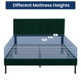 thumbnail image 3 of JUSTLET Twin Bed Frame with Headboard, Upholstered Platform Bed Frame for Adults, No Box Spring Needed, Green, 3 of 6