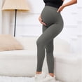 thumbnail image 6 of Gyujnb High Waist Full Belly Support Maternity Leggings Seamless Stretch Fabric Yoga Fitness Loungewear Casual Daily Pregnancy Pants,XL, 6 of 6