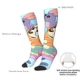 thumbnail image 4 of Masiiu Bluey Print Adult Crew socks, Comfortable Novelty Colorful Patterned, Breathable, Stylish Colorblock for Men Women, 4 of 6