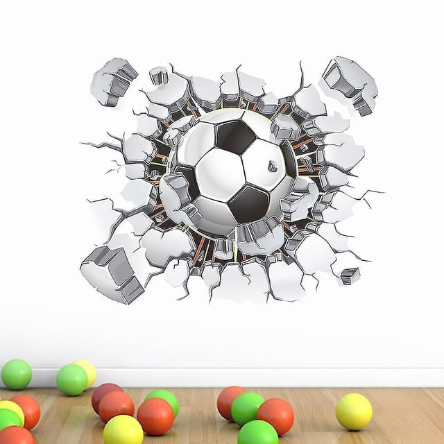 Pegatinas de pared de fútbol, pegatinas de pared decorativas para dormitorio, club de fútbol, 40x50cm