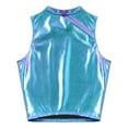 thumbnail image 6 of Alvivi Women's Shiny Metallic PVC Leather Crop Tank Tops Wet Look Sleeveless Blouse Vest Clubwear Colorful XXL, 6 of 6