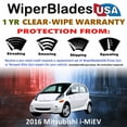 thumbnail image 2 of 2016 Mitsubishi i-MiEV Beam Wiper Blades Wipers w/1yr Warranty (Set of 3) w/Rear Wiper (WiperBladesUSA), 2 of 5