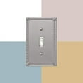 thumbnail image 7 of Amerelle 74T4BN Moderne Wallplate 4 Toggle Cast Metal Brushed Nickel 1-Pack, 7 of 7