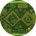 thumbnail image 1 of Ahgly Company Indoor Round Oriental Green Traditional Area Rugs, 5' Round, 1 of 1