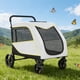 thumbnail image 4 of Garvee carriola para perro mediano y grande, plegado fácil con doble acceso, freno de un pie y malla transpirable, carrito todoterreno con capacidad de 176 lb, 4 of 9