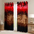 thumbnail image 2 of Manfei Pixel Plaid Black Out Curtains,Modern Abstract Geometric Curtains Pack of 2 (42x63 Each),Red Brown Bedroom Curtains For Boys Kids,Luxury Bedroom Decor, 2 of 6