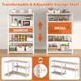 thumbnail image 5 of Prilinex Garage Storage Shelves 5 Tier 28"W x 12"D x 60"H Metal Adjustable Shelf Units Heavy Duty Storage Racks for Kitchen Closet, White, 5 of 8