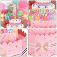 thumbnail image 4 of Uxcell 1st Birthday Card, Pop-Out Birthday Card with Greeting Card and Envelope for Women Girl Gift, Pink, 4 of 6
