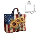 thumbnail image 3 of Twfbrm 4th of July Patriotic Tote Bag, Red White and Blue Quilted Shoulder Bag, USA 250th Anniversary Commemorative Handbag, Reusable Independence Day Shopping Bags Gifts for Friends Family, 3 of 6