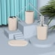 thumbnail image 1 of Juego de accesorios de baño de cuatro piezas caqui con dispensador de jabón, cepillo de dientes, vaso y jabonera, juego de plástico dental T-216-4, 1 of 6