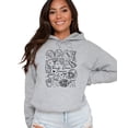 thumbnail image 4 of Touch Down Season Football Hoodie for Women & Teen Girls Cute Game Day Collage Sweatshirt Gray Hoodie Medium, 4 of 8