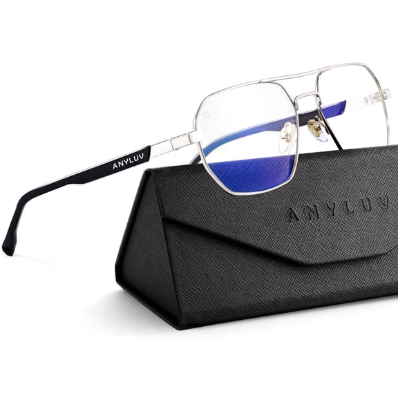 ANYLUV Reading Glasses Men/Women,Anti Eyestrain Blue Light for Women,Metal Cheaters Computer Glasses