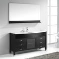 thumbnail image 2 of Ava 61" Single Bath Vanity in Espresso with White Engineered Stone Top and Round Sink with Matching Mirror, 2 of 4