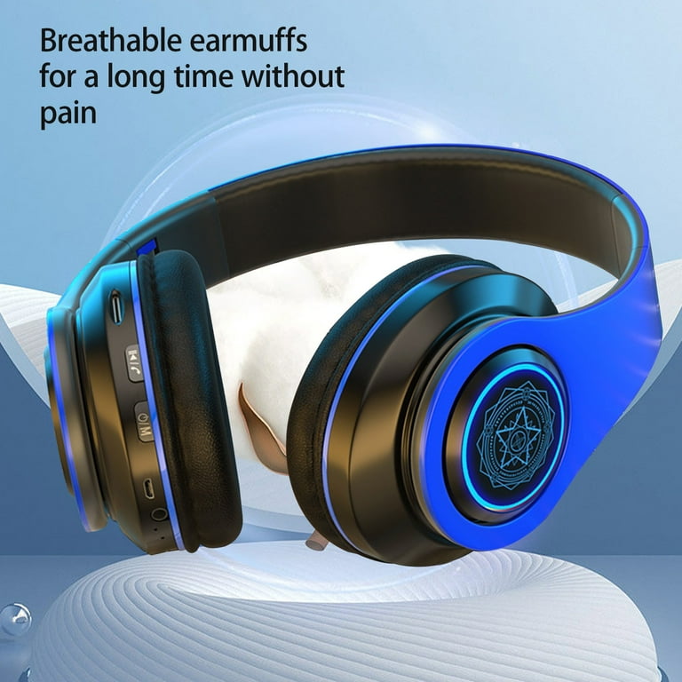 Noise Cancelling Bluetooth Headphones Wireless Over Ear Folding Rechargeable With Mic