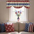 thumbnail image 4 of Independence Day Tie Up Valances Curtain, Adjustable Kitchen Stars and Stripe Red Blue USA Flag Valances for Windows Decor, Rod Pocket Short Curtains Set for Bedroom/Bathroom, 54"x18", 4 of 9