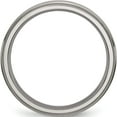 thumbnail image 2 of Titanium Polished 5mm Ridged Edge Band (Size 8) Made In China tb5-8, 2 of 5