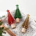 thumbnail image 3 of Yoyauz 3 Pcs Wooden Christmas Trees Tabletop Decoration Rustic Wood Christmas Trees Xmas Centerpieces Freestanding Table Farmhouse Xmas Centerpiece for Table Home Decor(Green, Red, Golden), 3 of 9