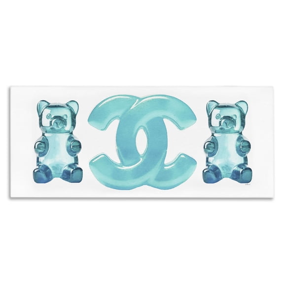 Stupell Industries Eclectic Blue Glam Gummy Canvas Art, 40 x 17, by Amanda Greenwood