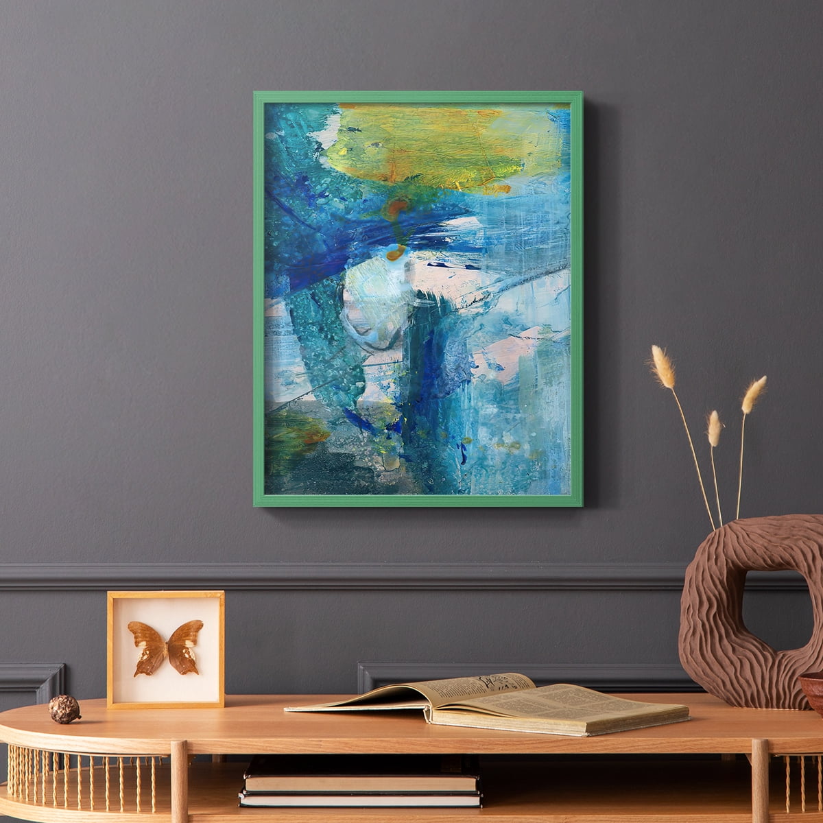 Spring Winds III in Green Solid Wood 8 x 10 Framed Print