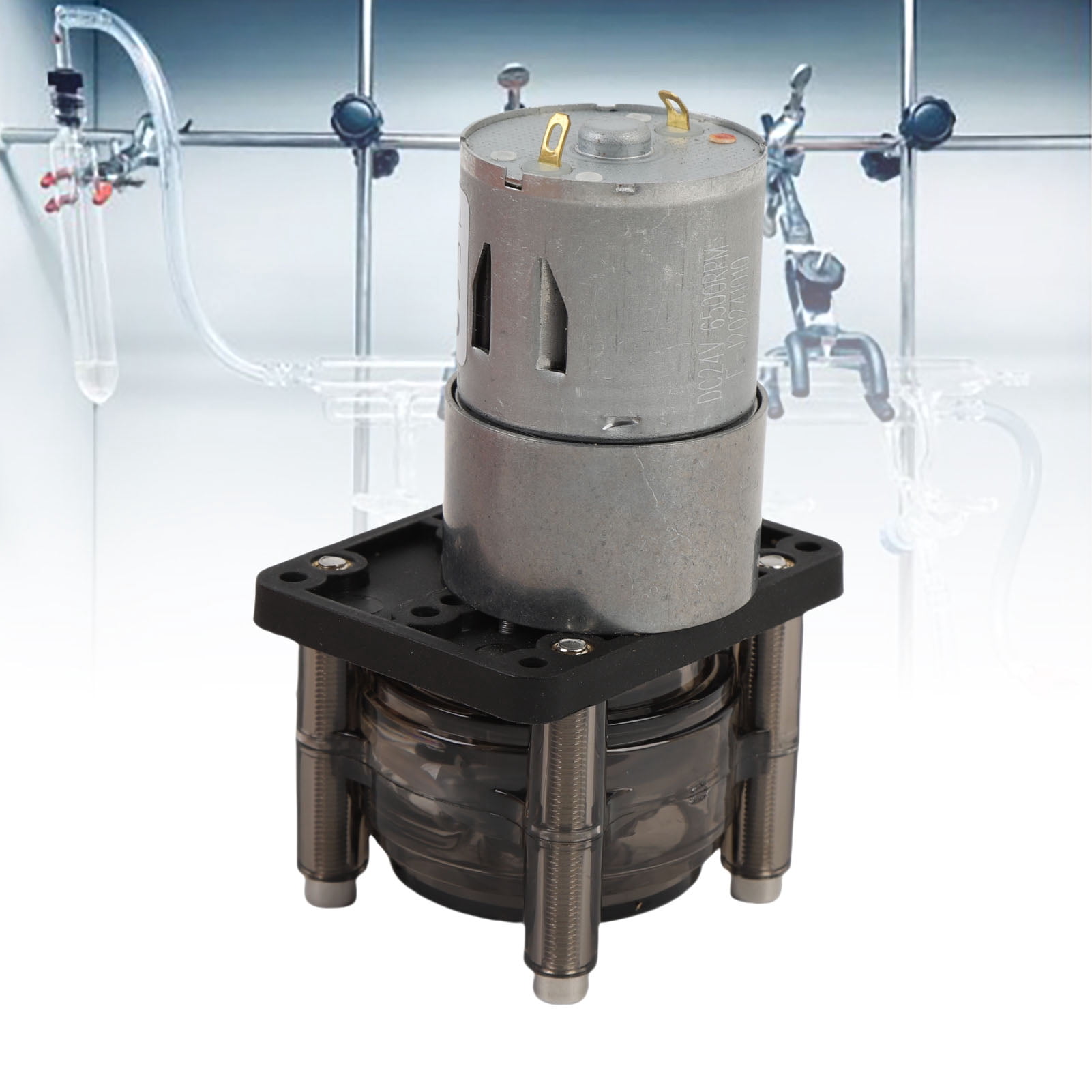 BIMZUC 24V Peristaltic Pump, Low Flowrate Small Dosing Liquid Pump 200ml/min for Lab Aquarium Analytical Industrial Filling