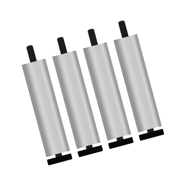 4 patas de sofá de aleación de aluminio, fáciles de instalar, reemplazo para muebles. plata 25cm