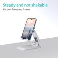 thumbnail image 2 of Cell Phone Stand, Phone Holder Stand Desk Phone Stand for Office Adjustable Mobile Phone Holder Fully Forldable Portable Flexible Compatible with All iPhone Series, Samsung, Other Smartphones, 2 of 5