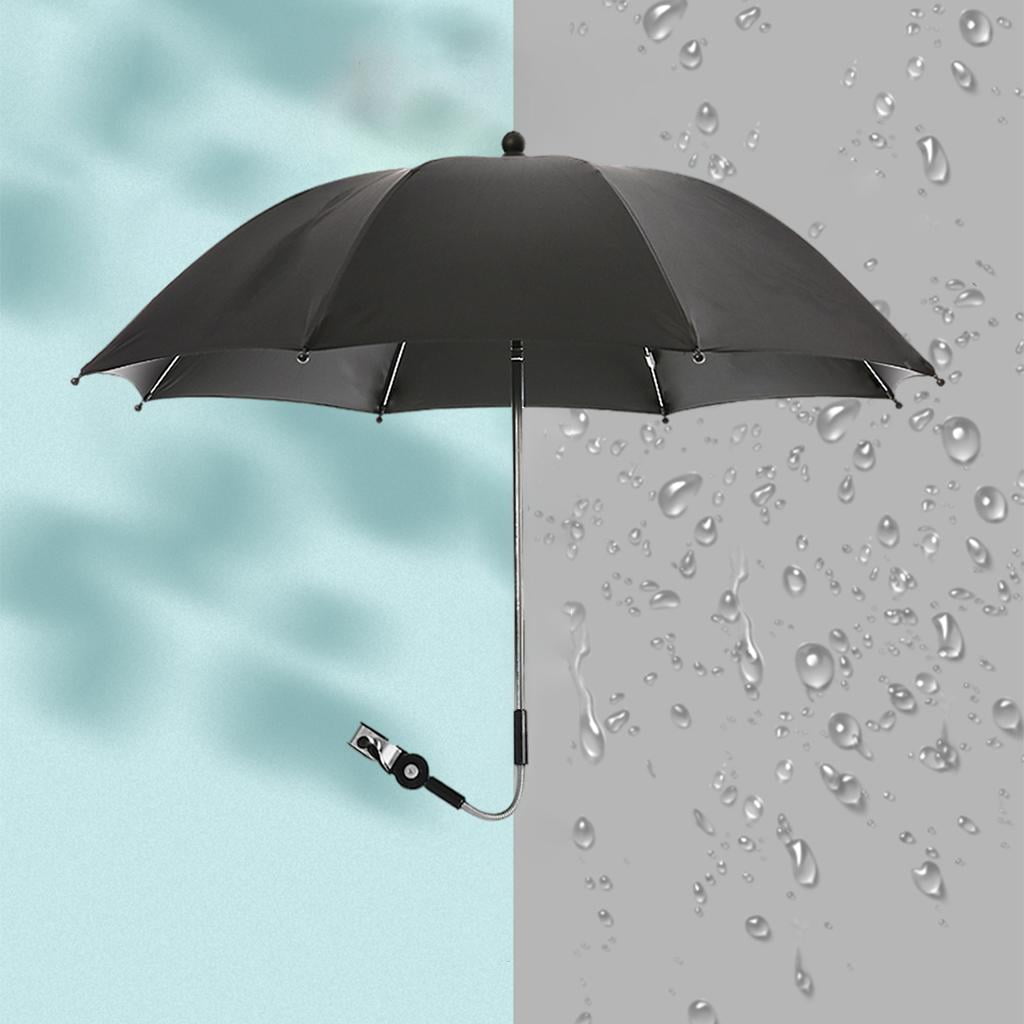Lipstore Infant Pram Pushchair Large Parasol Sun Shade 75cm Black Black